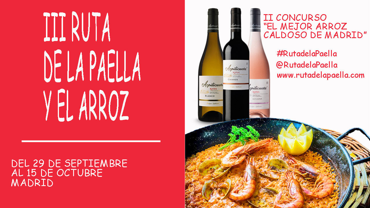 Menú especial III Ruta de la Paella y el Arroz en Rotonda de Pacífico Madrid