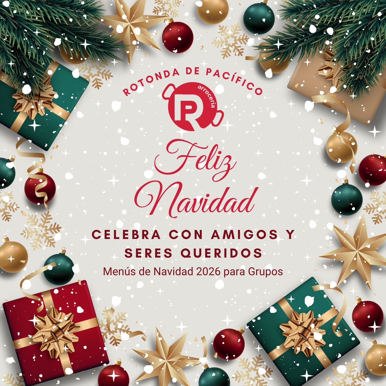 Menús de Navidad 2026 en Rotonda de Pacífico